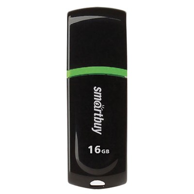 Флеш-диск 16 GB, SMARTBUY Paean, USB 2.0, черный, SB16GBPN-K 512769