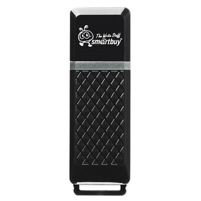 Флеш-диск 8 GB, SMARTBUY Quartz, USB 2.0, черный, SB8GBQZ-K 512766