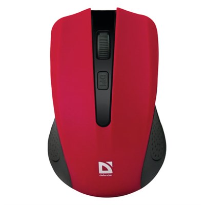Мышь беспроводная DEFENDER Accura MM-935, 3 кнопки + 1 колесо-кнопка, оптическая, красная, 52937 512345