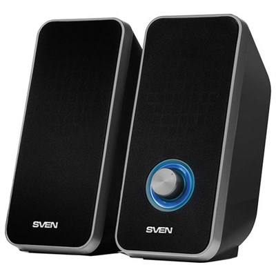 Колонки компьютерные SVEN 325, 2.0, 2х3 Вт, пластик, черные, SV-014643 512937