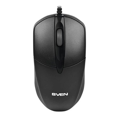 Мышь проводная SVEN RX-112, USB, 2 кнопки+1 колесо-кнопка, оптическая, черная, SV-03200112UB 512587