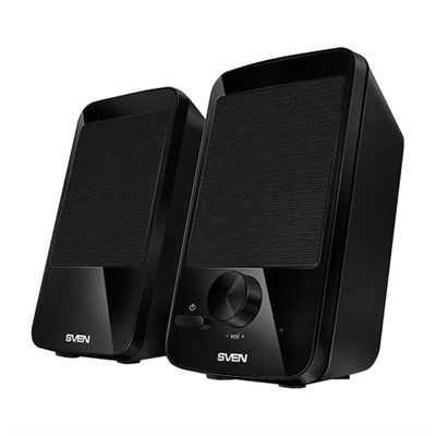 Колонки компьютерные SVEN 312, 2.0, 2х2 Вт, пластик, черные, SV-012540 512699