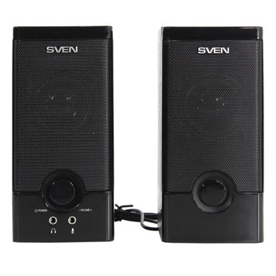 Колонки компьютерные SVEN SPS-603, 2.0, 2х3 Вт, дерево, черные, SV-015183 512845