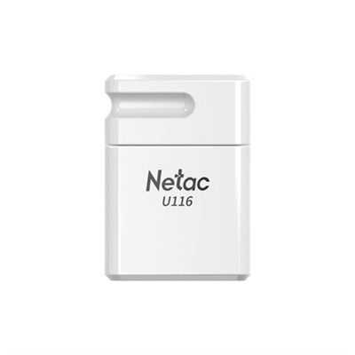 Флеш-диск 64 GB NETAC U116, USB 2.0, белый, NT03U116N-064G-20WH 513694