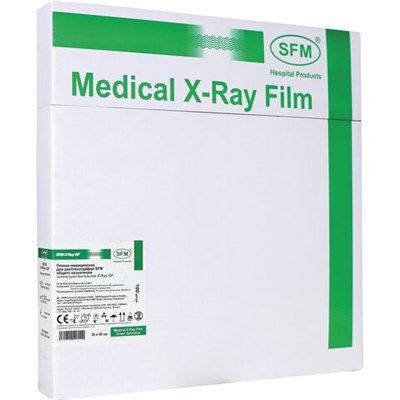 Рентгеновская пленка зеленочувствительная, SFM X-Ray GF, КОМПЛЕКТ 100 л., 35х35 см, 629108 630870