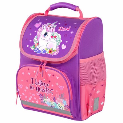 Ранец ПИФАГОР BASIC, 1 отделение, 3 кармана, эргономичная спинка, "Happy unicorn", 35х28х18 см, 271372 271372
