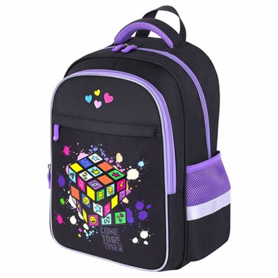 Рюкзак BRAUBERG FAVOUR, 2 отделения, 3 кармана, "Bright cube", 40х29х15 см, 271418 271418