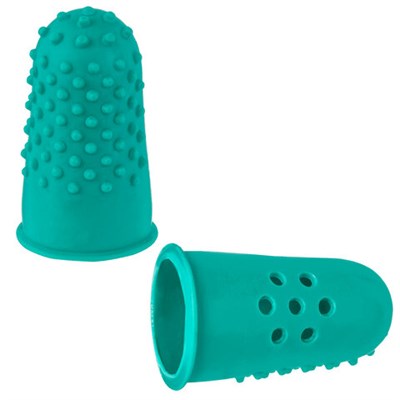 Напальчники резиновые с отверстиями, КОМПЛЕКТ 10 шт., диаметр 16 мм, зеленые, STAFF "EVERYDAY", 227962 227962