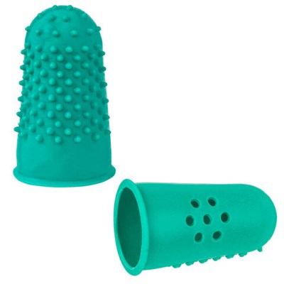 Напальчники резиновые с отверстиями, КОМПЛЕКТ 10 шт., диаметр 17 мм, зеленые, STAFF "EVERYDAY", 227963 227963