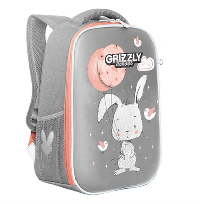 Ранец GRIZZLY анатомическая спинка, для девочек, "BUNNY", 37х26х16 см, RAw-396-5/2 271740