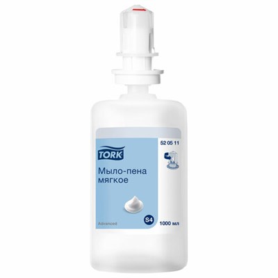 Картридж с жидким мылом-пеной одноразовый TORK (Система S4) Advanced, мягкое, 1 л, 520511 520511
