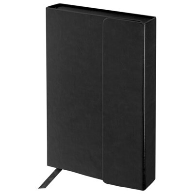 Ежедневник недатированный А5 (148х218 мм) GALANT "Magnetic", кожзам, магнитный клапан, 160 л., черный, 126272 126272
