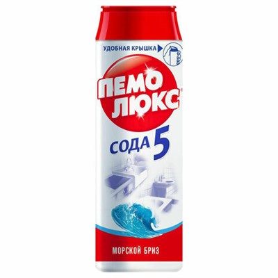 Чистящее средство 480 г, ПЕМОЛЮКС Сода-5/7 "Морской бриз", порошок 608933