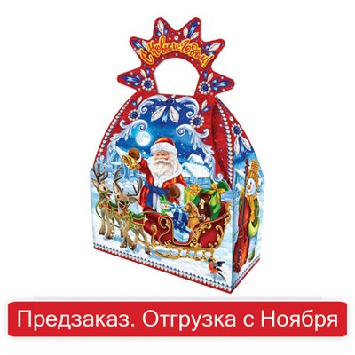 Подарок новогодний "Счастье", НАБОР конфет 700 г, картонная коробка, 323025/ТКД-018 623058