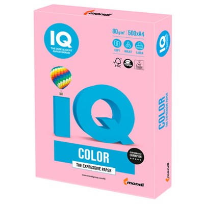 Бумага цветная IQ color, А4, 80 г/м2, 500 л., пастель, розовый фламинго, OPI74 110676 - фото 50187432