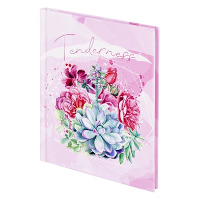 Блокнот МАЛЫЙ ФОРМАТ (110х147 мм), А6, 80 л., твёрдый, клетка, выборочный лак, STAFF, "Нежность", 114448 114448