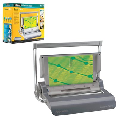 Переплетная машина для металлической пружины FELLOWES "QUASAR WIRE", пробивает до 15 л., сшивает до 130 л., FS-52241, FS-5224101 530192