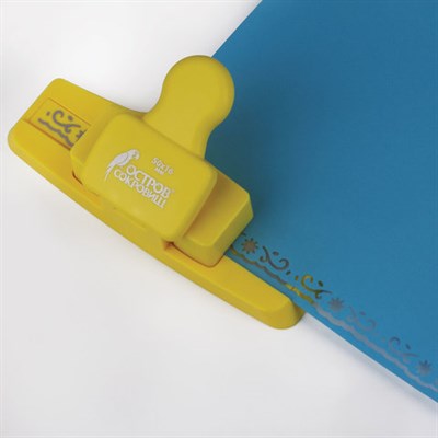 Дырокол фигурный для края "Солнечный узор", диаметр вырезной фигуры 50х16 мм, ОСТРОВ СОКРОВИЩ, 227172 227172