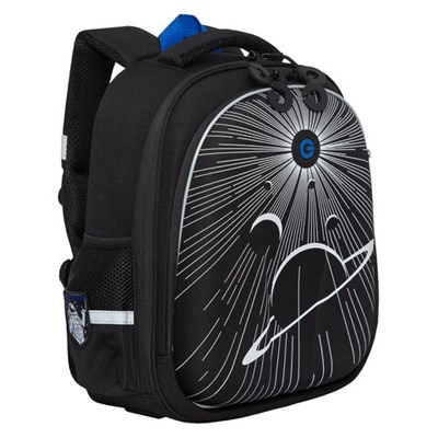Ранец GRIZZLY анатомическая спинка, c бейджем, для мальчиков, "SPACE", 36х28х20 см, RAz-287-3/1 271204