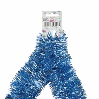 Мишура 1 штука, диаметр 70 мм, длина 2 м, голубая, 72922 591863