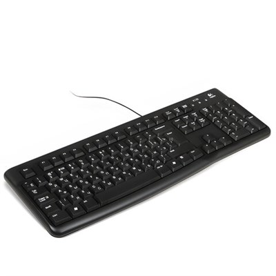 Клавиатура проводная LOGITECH K120, USB, 104 клавиши, черная, 920-002522 510624