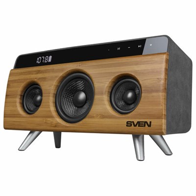 Колонка портативная SVEN HA-930, 2.0, 30 Вт, Bluetooth, FM, USB, LED-дисплей, бамбук, SV-019068 263166