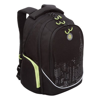 Рюкзак GRIZZLY школьный, анатомическая спинка, 3 отделения, для мальчиков, "NIGHT CITY", 44х28х23 см, RU-235-4/2 271803