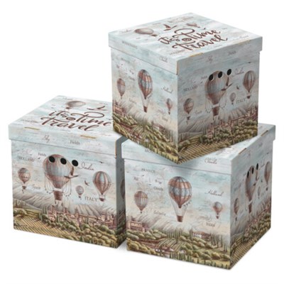 Короб для хранения из микрогофрокартона 315х315х315 мм, КОМПЛЕКТ 3 шт., 271819 271819