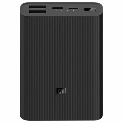 Аккумулятор внешний 10000 mAh, XIAOMI Mi Power Bank 3 Ultra compact, БЫСТРАЯ ЗАРЯДКА, 3 USB, литий-полимерный, BHR4412GL 263176