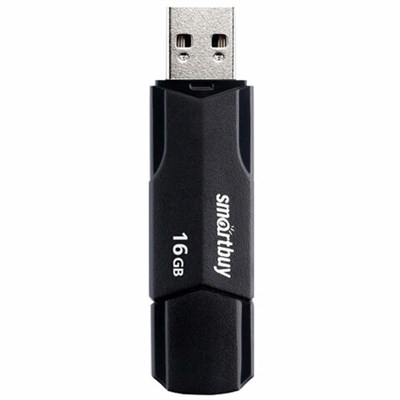 Флеш-диск 16 GB SMARTBUY Clue USB 2.0, черный, SB16GBCLU-K 513784