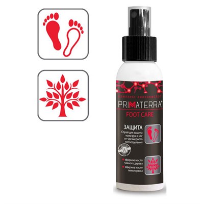 Спрей для ног, 100 мл, PRIMATERRA FOOT CARE, дезодорирующий, с противогрибковым эффектом 609019