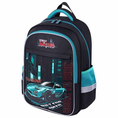 Рюкзак BRAUBERG FAVOUR, 2 отделения, 3 кармана, "Born to ride", 40х29х15 см, 271420 271420