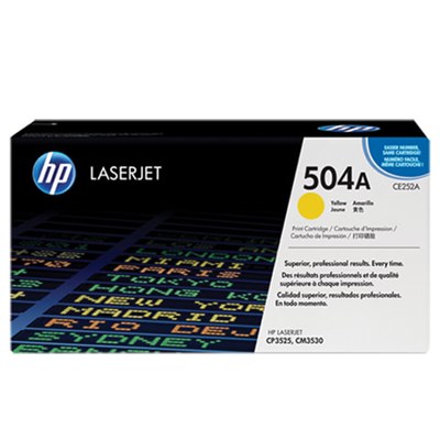 Картридж лазерный HP (CE252A) ColorLaserJet CP3525/CM3530, №504A, желтый, оригинальный, ресурс 7000 страниц 360632