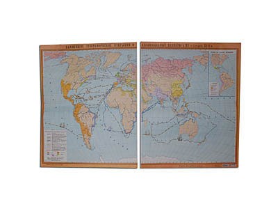 Учебная карта "Важнейшие географические открытия" (матовое, 2-стороннее лам.) - фото 51508359