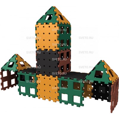 Набор Полидрон Супер-гигант. Доп цвета (шрифт - русский Брайль) 3-7 лет. 70-71210-РБ-10