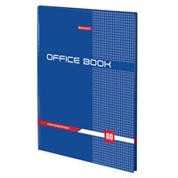 Книга канцелярская 80 л., клетка, твердая, глянцевая, блок офсет, А4 (215х295 мм), BRAUBERG, 130065 130065