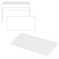 Конверты Е65 (110х220 мм), отрывная лента, 80 г/м2, КОМПЛЕКТ 1000 шт. 124394