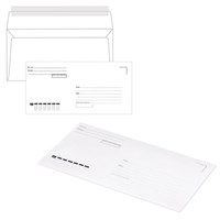 Конверты Е65 (110х220 мм), отрывная лента, 