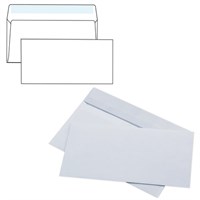 Конверты E65 (110х220 мм), отрывная лента, 80 г/м2, КОМПЛЕКТ 1000 шт., внутренняя запечатка, Е65.01С 128294