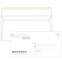 Конверты Е65 (110х220 мм), клей, 