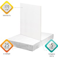 Пенокартон матовый, 70х100 см, толщина 5 мм, белый, BRAUBERG, 112479 112479