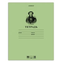 Тетрадь 18 л., HATBER HD, линия, обложка тонированный офсет, блок 80 г/м2, "ПУШКИН", 18Т5A2_07641, T099476