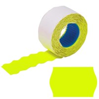 Этикет-лента 26х12 мм, волна, желтая, комплект 5 рулонов по 800 шт., BRAUBERG, 123577 123577