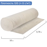 Полотно нитепрошивное (НЕТКОЛ), Узбекистан, рулон 0,75х50 м, 120 (±5) г/м2, в пакете, LAIMA, 607523 607523