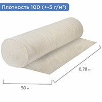 Полотно нитепрошивное (НЕТКОЛ), Узбекистан, рулон 0,75х50 м, 100 (±5) г/м2, в пакете, LAIMA, 600931 600931