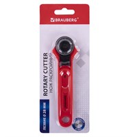 Нож раскройный роликовый 28 мм BRAUBERG, круглое лезвие, 238090 238090