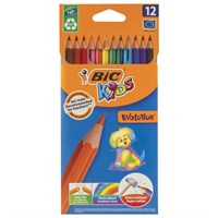 Карандаши цветные BIC "Kids ECOlutions Evolution", 12 цветов, шестигранные, 82902914 180186