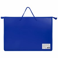 Папка для рисунков и чертежей ПИФАГОР А3, пластик, синяя, 271134 271134