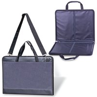 Папка для рисунков и чертежей БОЛЬШОГО ФОРМАТА ( 470х330 мм,) А3, с ручками, кожзам/ткань, серая, "Пленэр-3", 676/2 223115