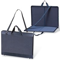 Папка для рисунков и чертежей, А2, 645х470 мм, "Пленэр-2", с ручками, кожзам и ткань, черная, 675/1 223112